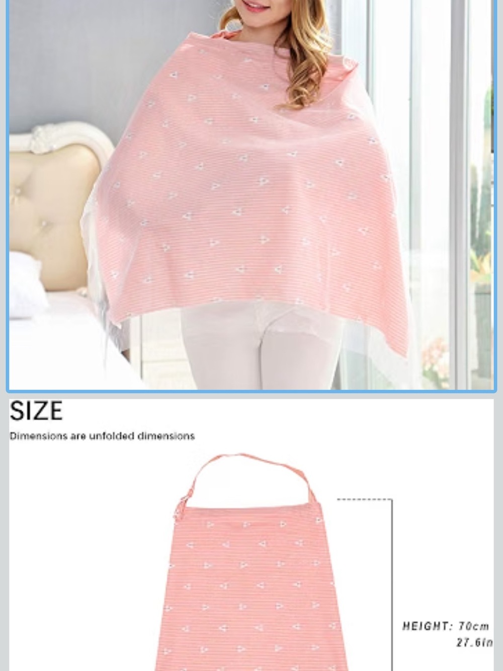 Pink Women’s Nursing Cover & Multi-Purpose Baby Shawl